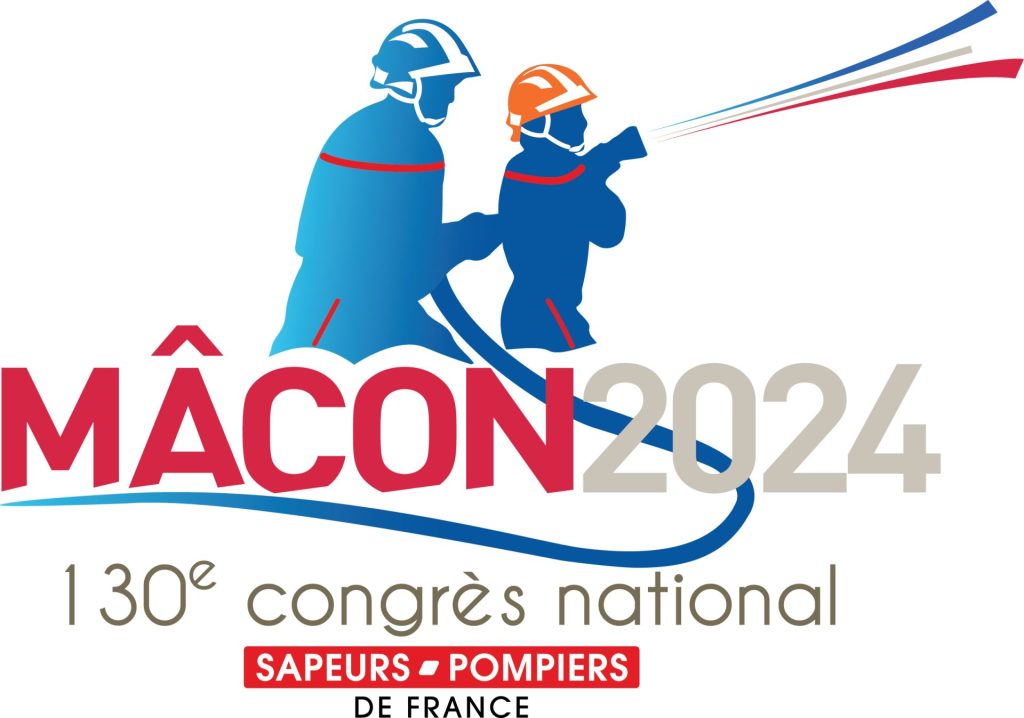 Logo 130e Congrès national des sapeurs-pompiers de France, Mâcon 2024