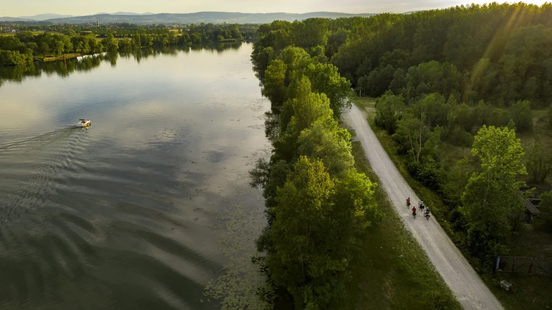 Vélo, La Voie Bleue Lyon-Mâcon, Ain