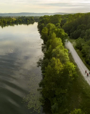 Vélo, La Voie Bleue Lyon-Mâcon, Ain