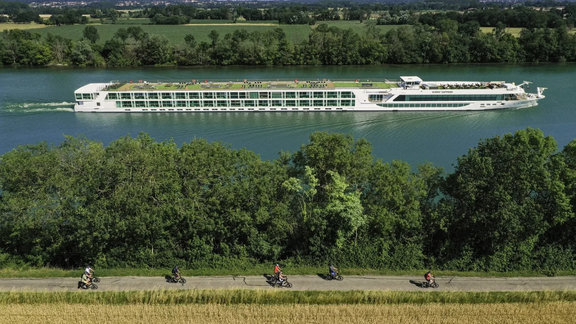 Bateau croisière, vélo La Voie Bleue, Saône-et-Loire