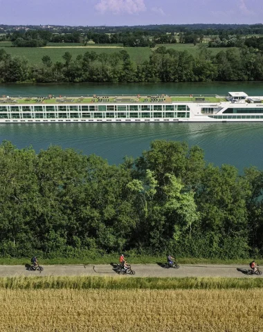 Bateau croisière, vélo La Voie Bleue, Saône-et-Loire