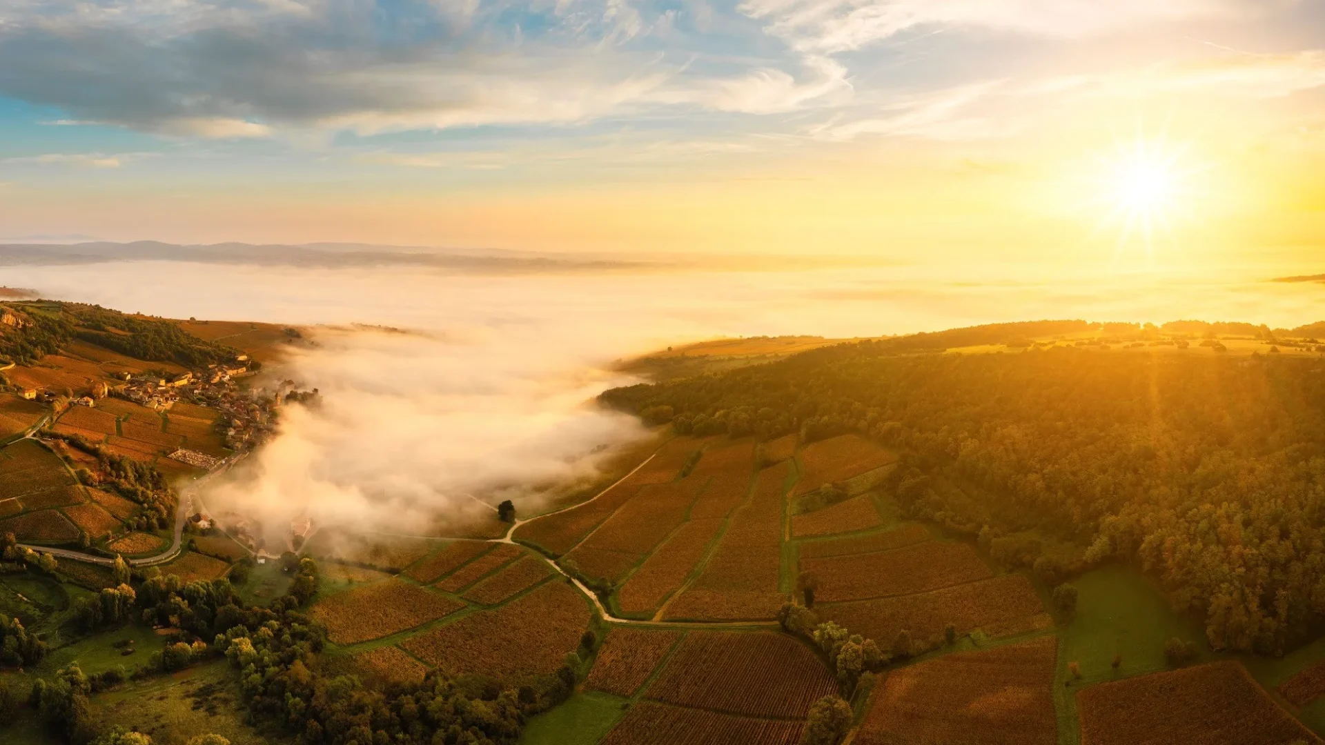 Vue Mont Pouilly Lever de soleil