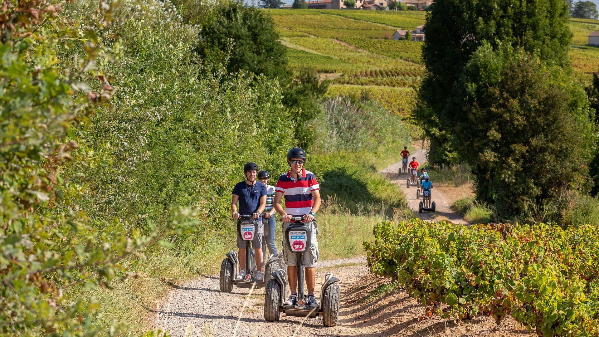 Balade en gyropode, vignoble, Mâconnais, Le Sud Bourgogne